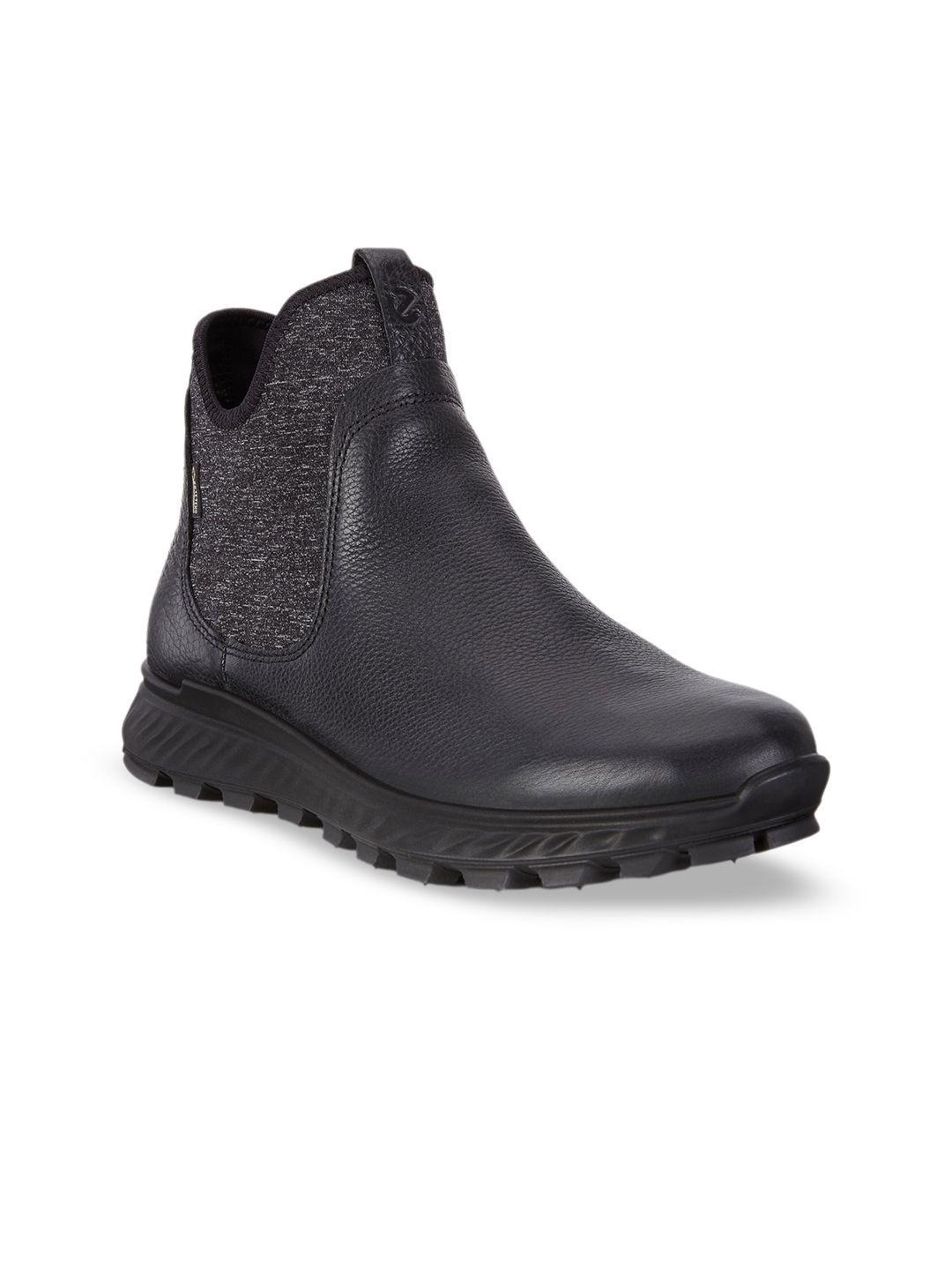 ecco women leather flatform chelsea boots