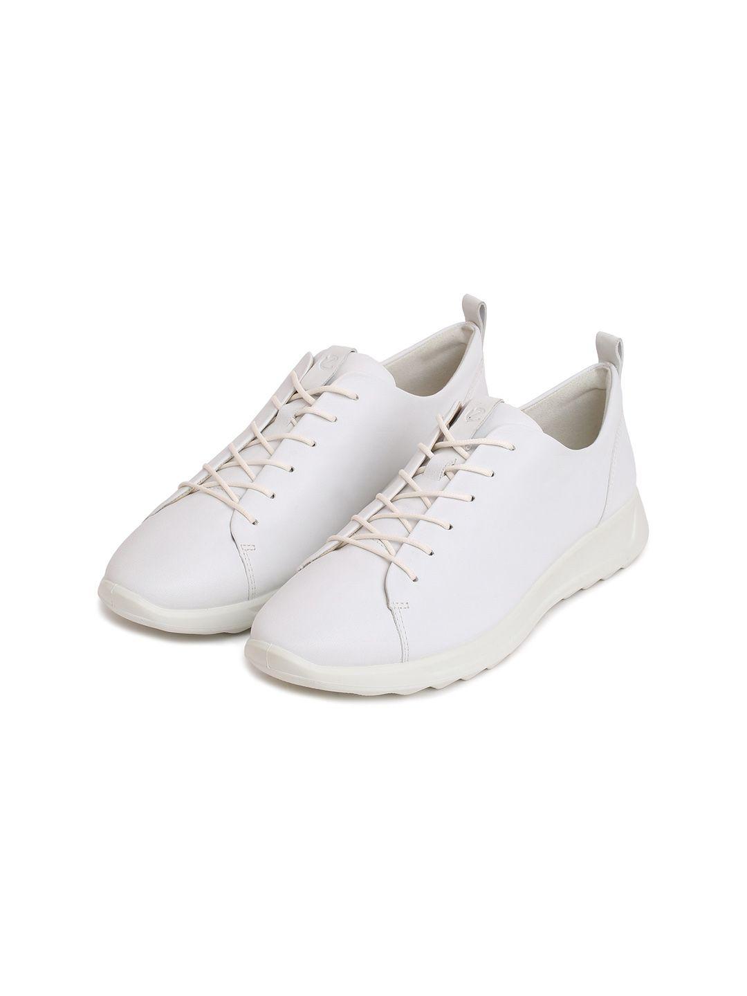 ecco women leather lace-ups sneakers