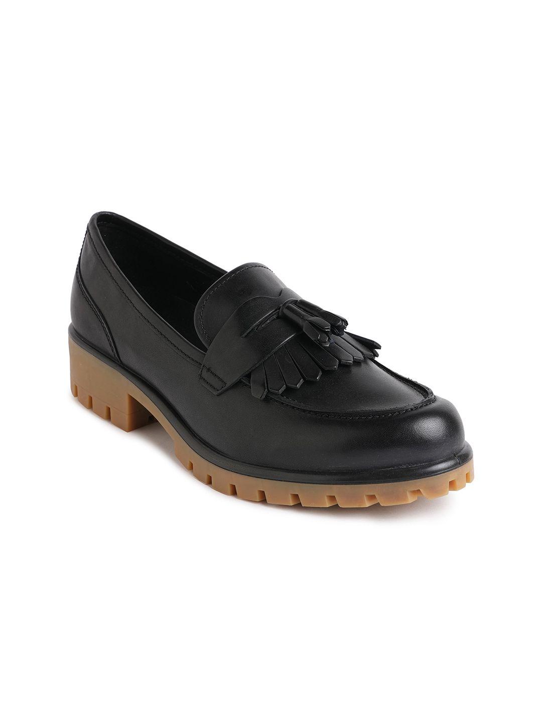 ecco women modtray leather comfort insole tassel loafers