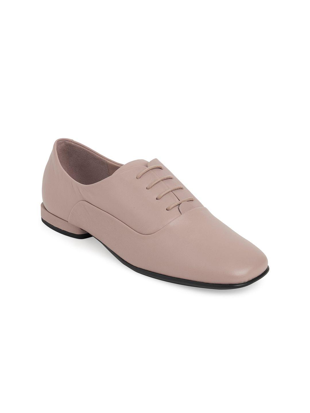 ecco women pink contemporary leather oxfords