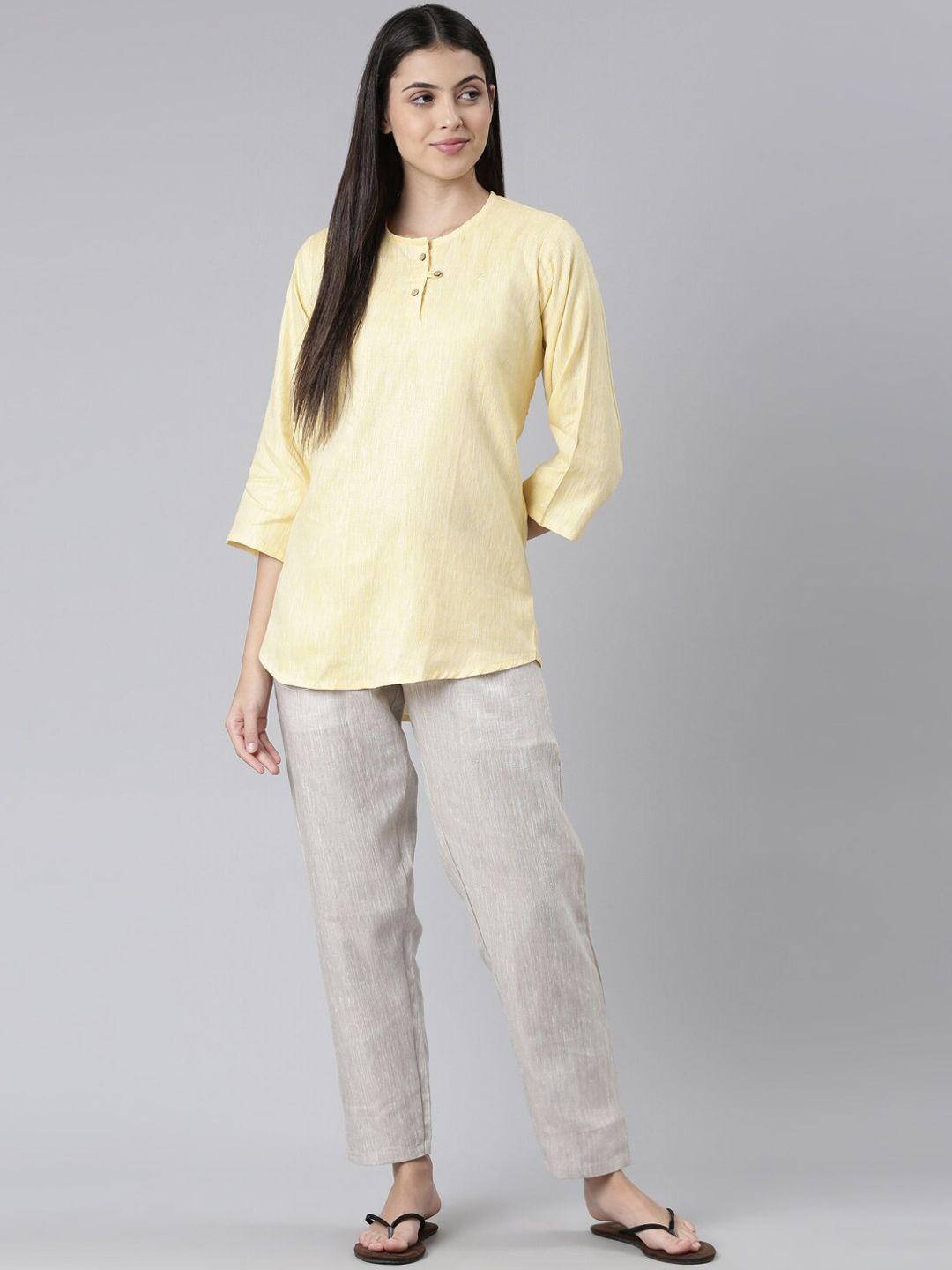 ecentric women women organic cotton tunic with trousers co-ords