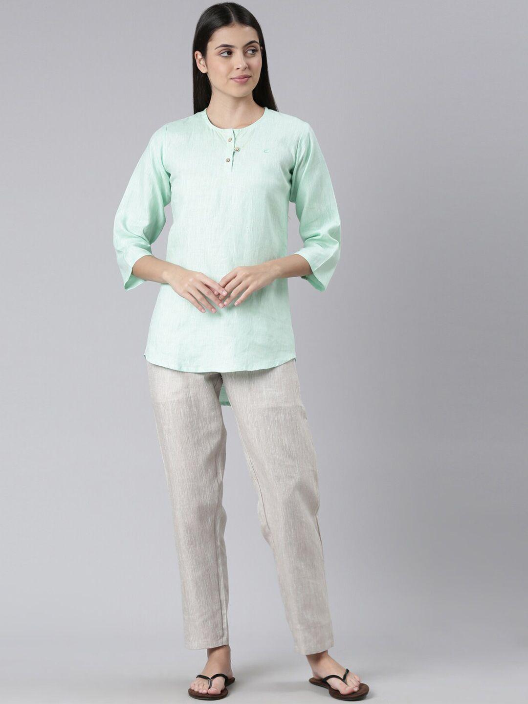 ecentric women women organic cotton tunic with trousers co-ords