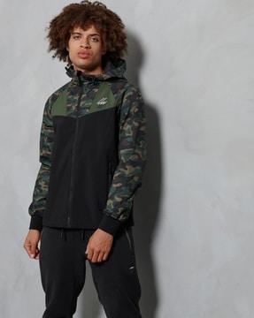 echo beach camo print hoodie