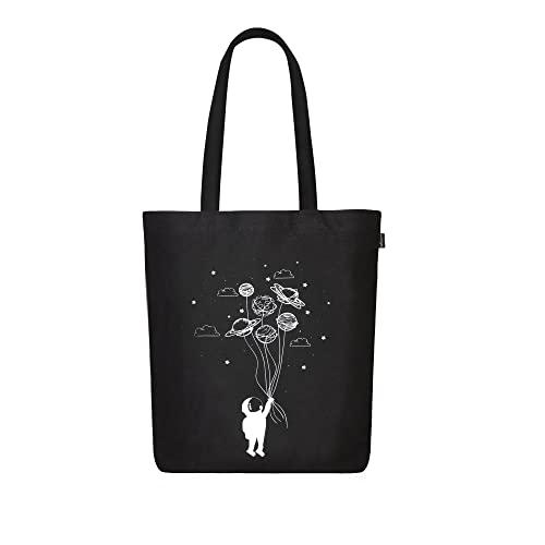 eco right canvas black utility tote bags for women with zip, college bag for girls, 100% organic cotton tote bag for shopping, travel & beach bags for women