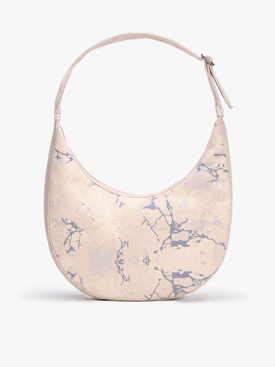 ecoright printed half moon hobo bag