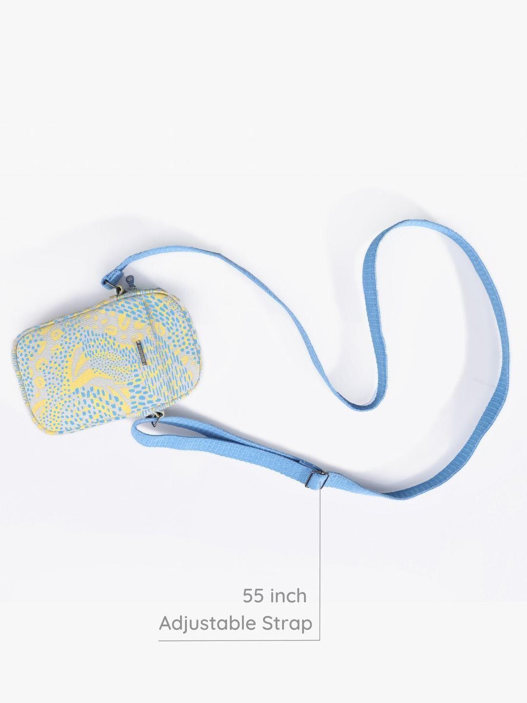 ecoright printed structured pure cotton mobile sling bag