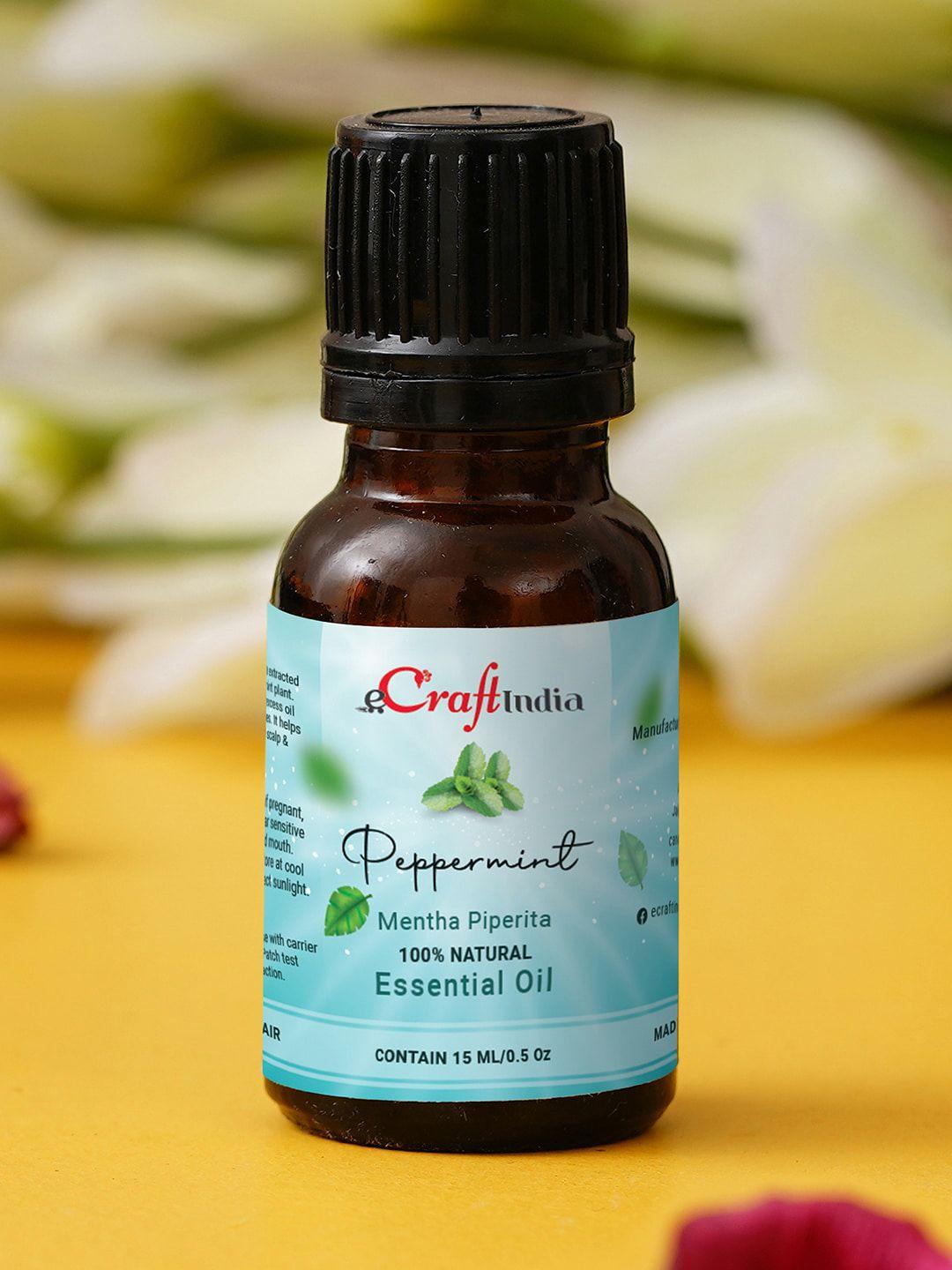 ecraftindia mint 100% natural essential oil for skin & hair - 15 ml