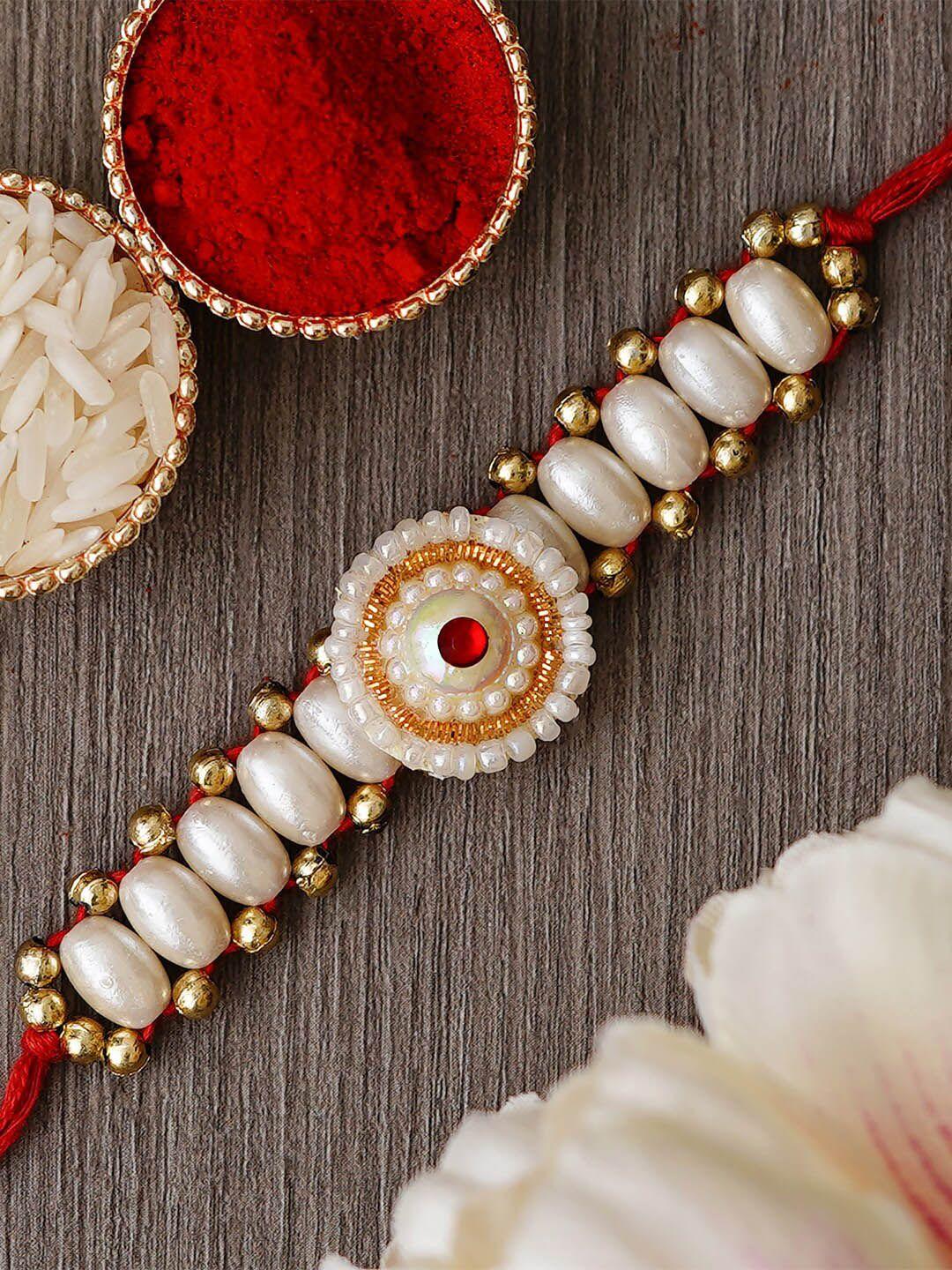 ecraftindia pearls-beaded rakhi