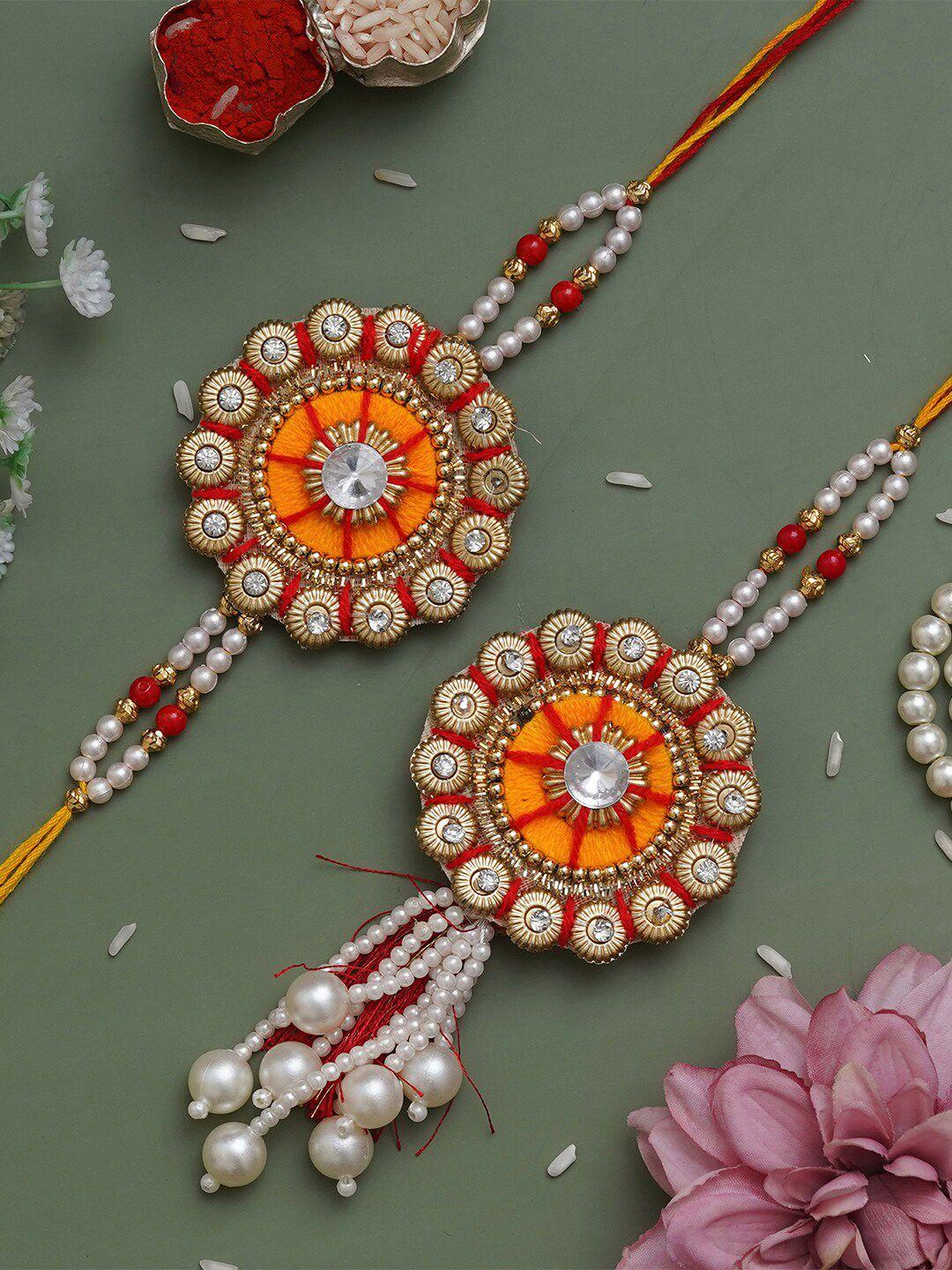 ecraftindia set of 2 bhaiya bhabhi rakhis