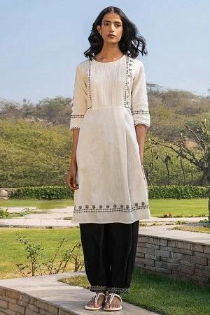 ecru a-line kurta