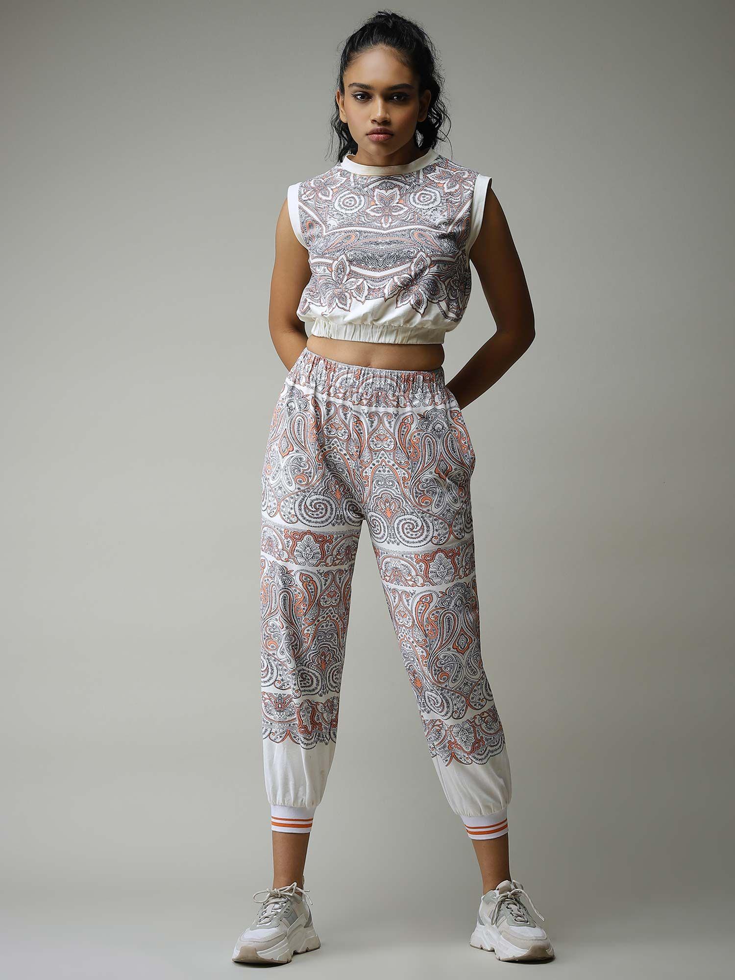 ecru printed co-ord (set of 2)