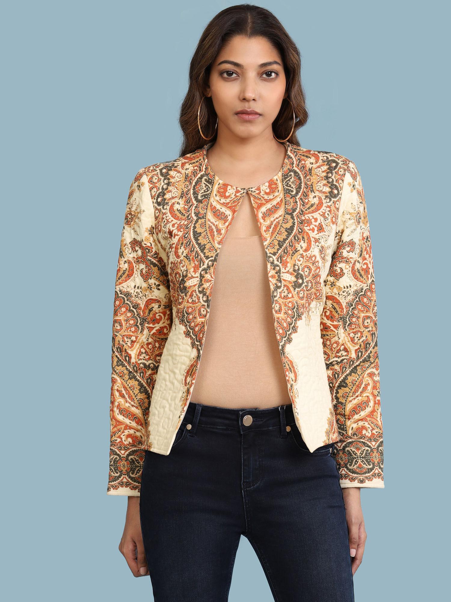 ecru printed jacket