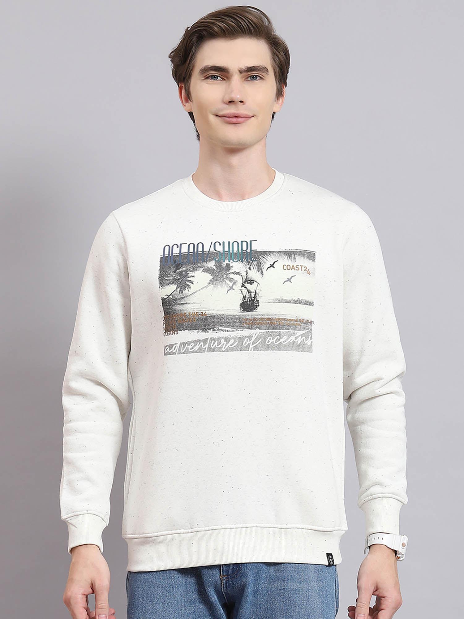 ecru printed sweatshirt