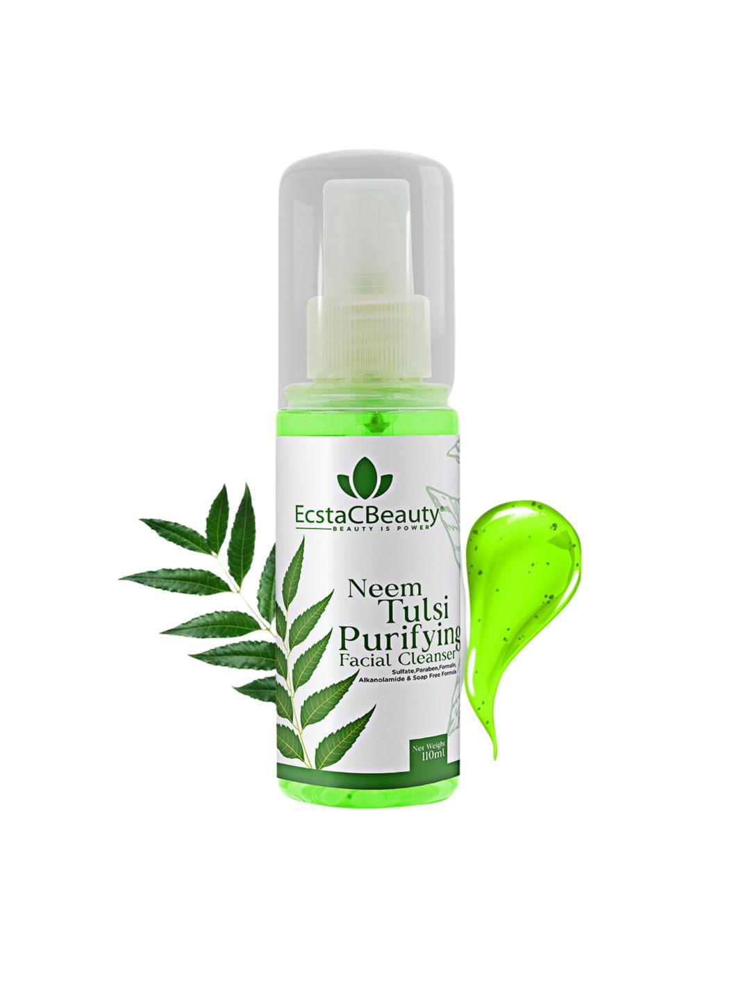 ecstacbeauty neem tulsi purifying facial cleanser -110 ml