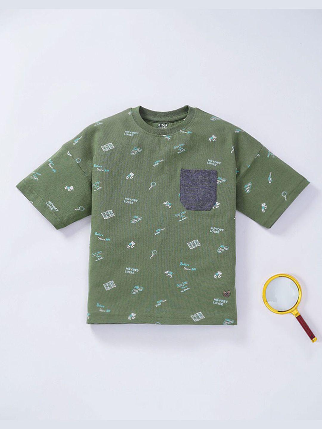 ed-a-mamma-boys-olive-green-printed-cotton-t-shirt
