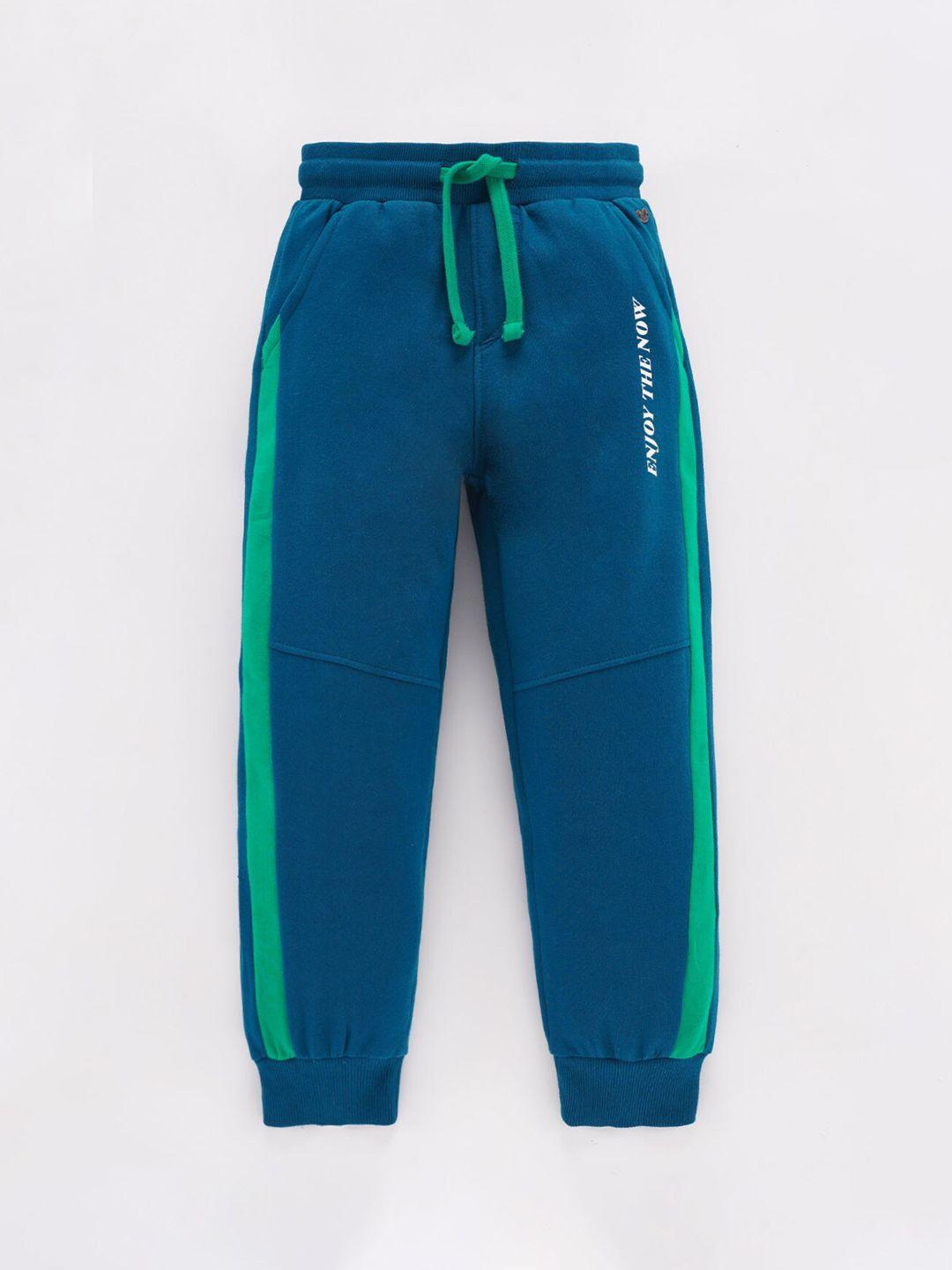 ed-a-mamma boys printed detail pure cotton sustainable knitted joggers
