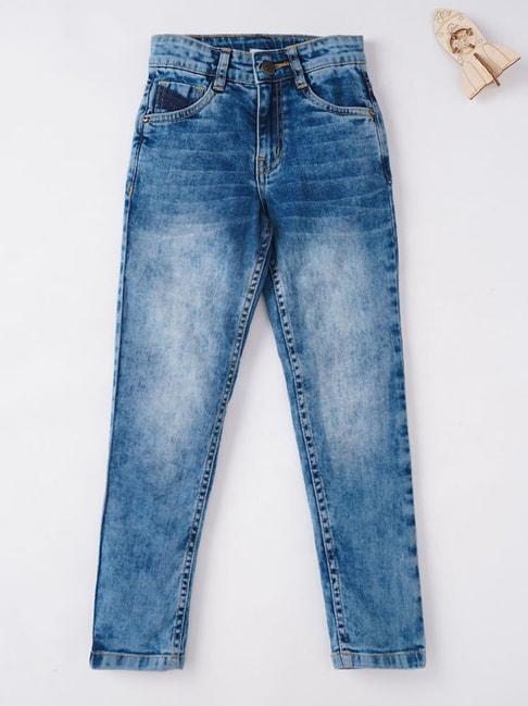 ed-a-mamma kids blue solid  jeans