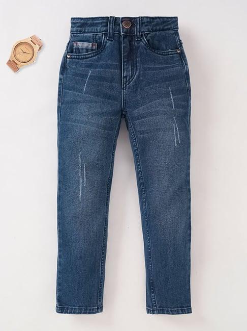 ed-a-mamma kids blue solid jeans