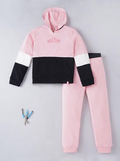 ed-a-mamma-kids-pink-&-black-color-block--hoodie-with--joggers
