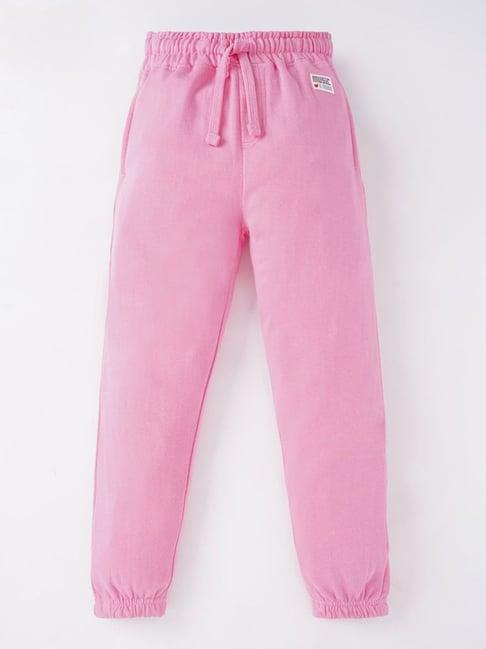 ed-a-mamma kids pink cotton regular fit joggers