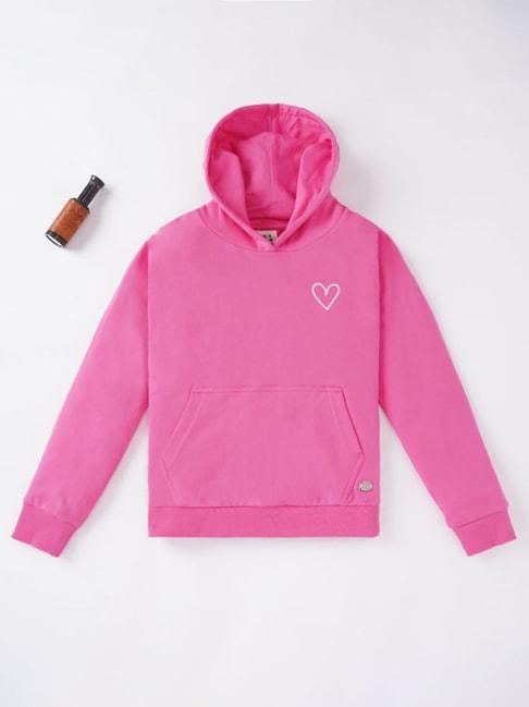 ed-a-mamma kids pink solid  hoodie