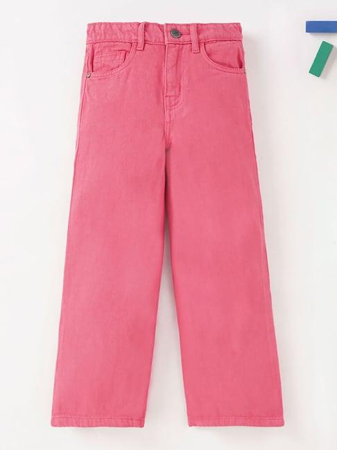ed-a-mamma kids pink solid jeans