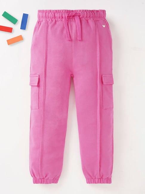 ed-a-mamma kids pink solid joggers