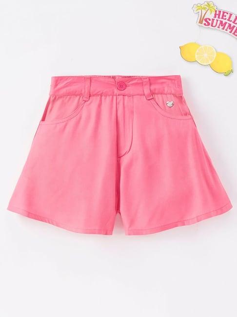 ed-a-mamma kids pink solid shorts