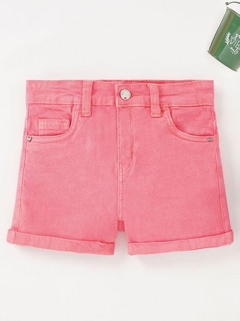 ed-a-mamma kids pink solid shorts