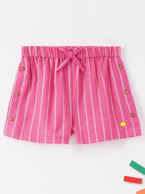 ed-a-mamma kids pink striped shorts