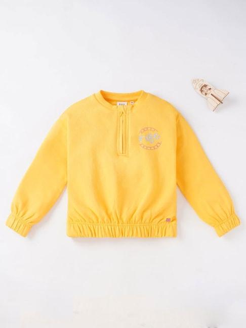 ed-a-mamma kids yellow solid  sweatshirt