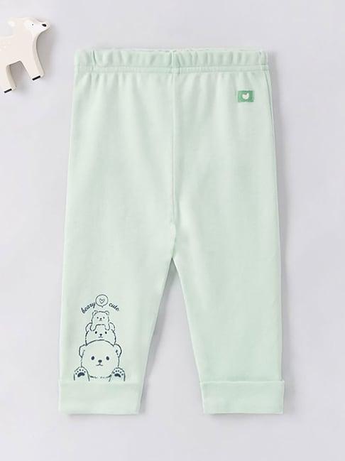 ed-a-mamma baby green solid leggings