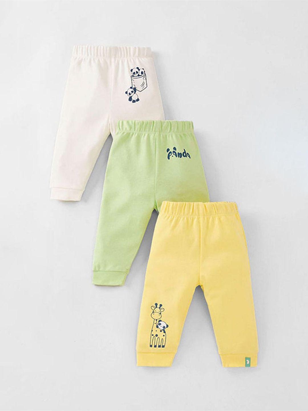 ed-a-mamma baby infant boys pack of 3 printed cotton joggers