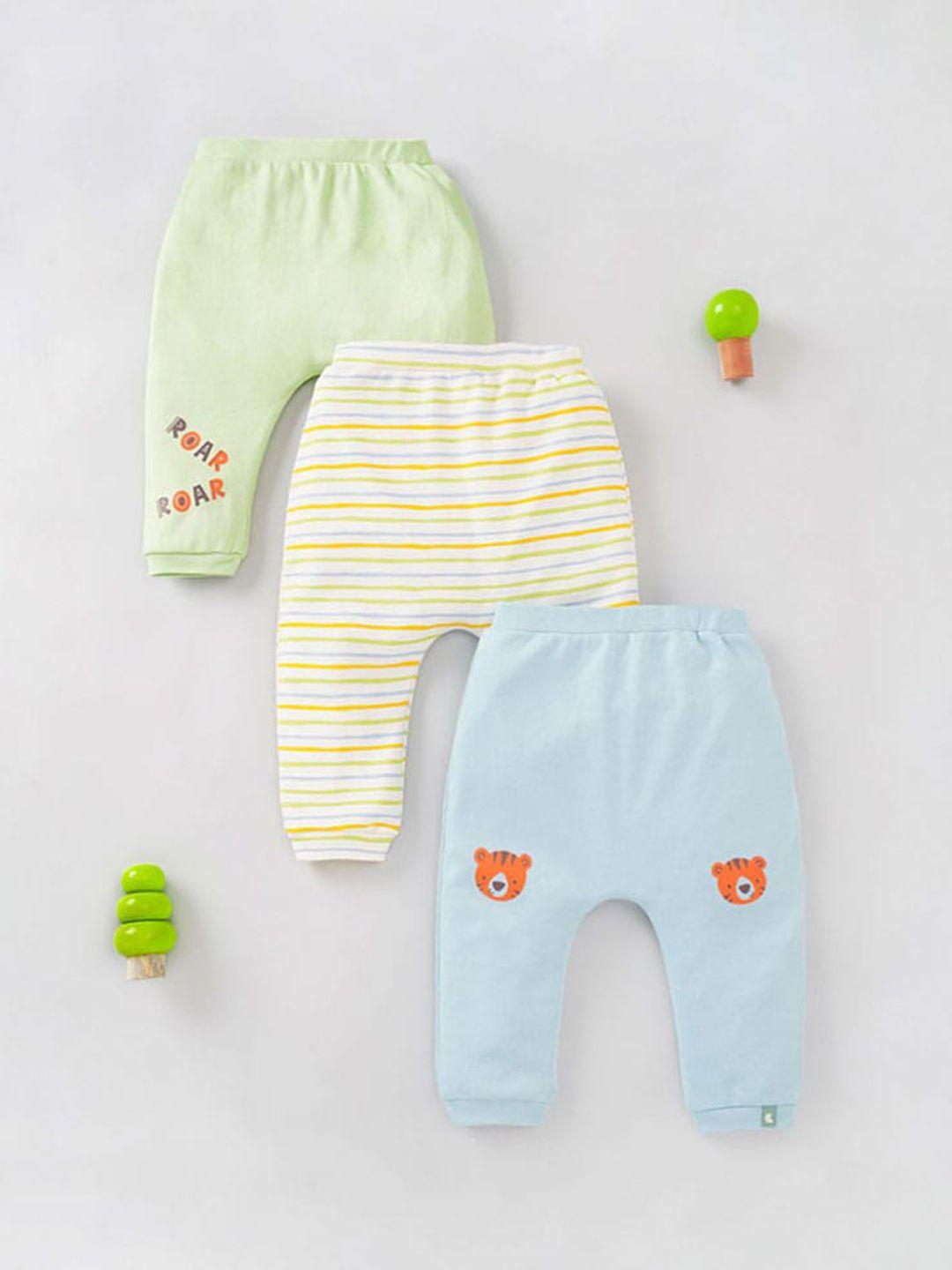 ed-a-mamma baby infant boys pack of 3 pure cotton joggers