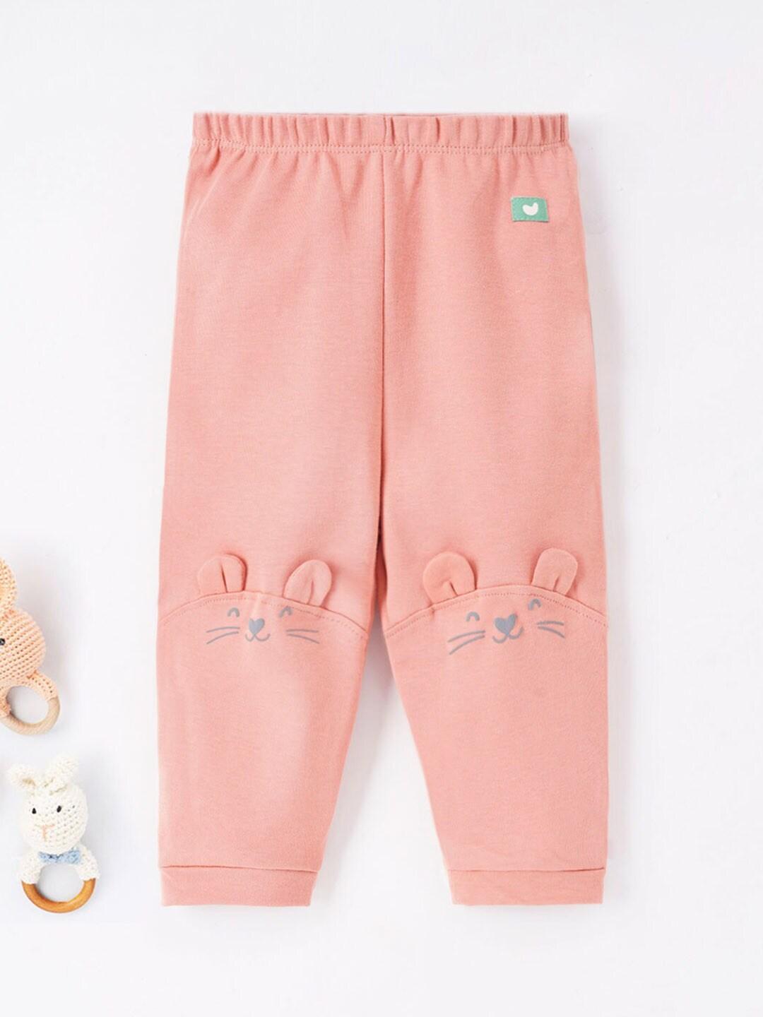 ed-a-mamma baby infants kids regular fit mid-rise organic cotton joggers