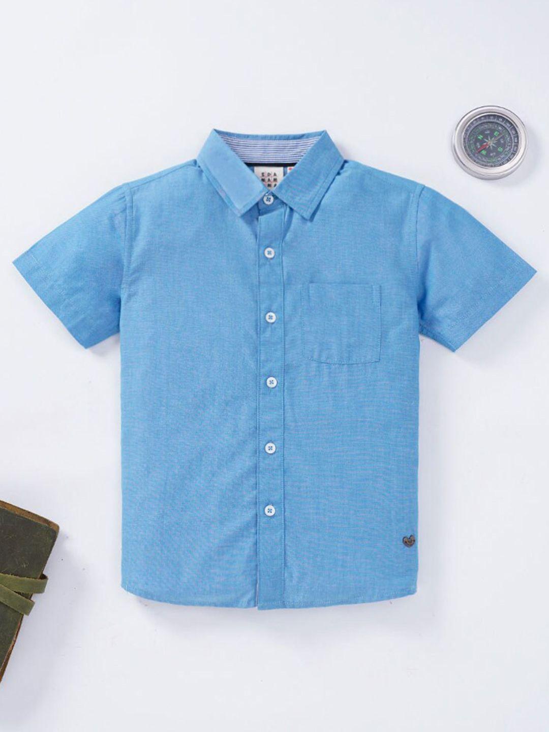 ed-a-mamma boys blue casual shirt