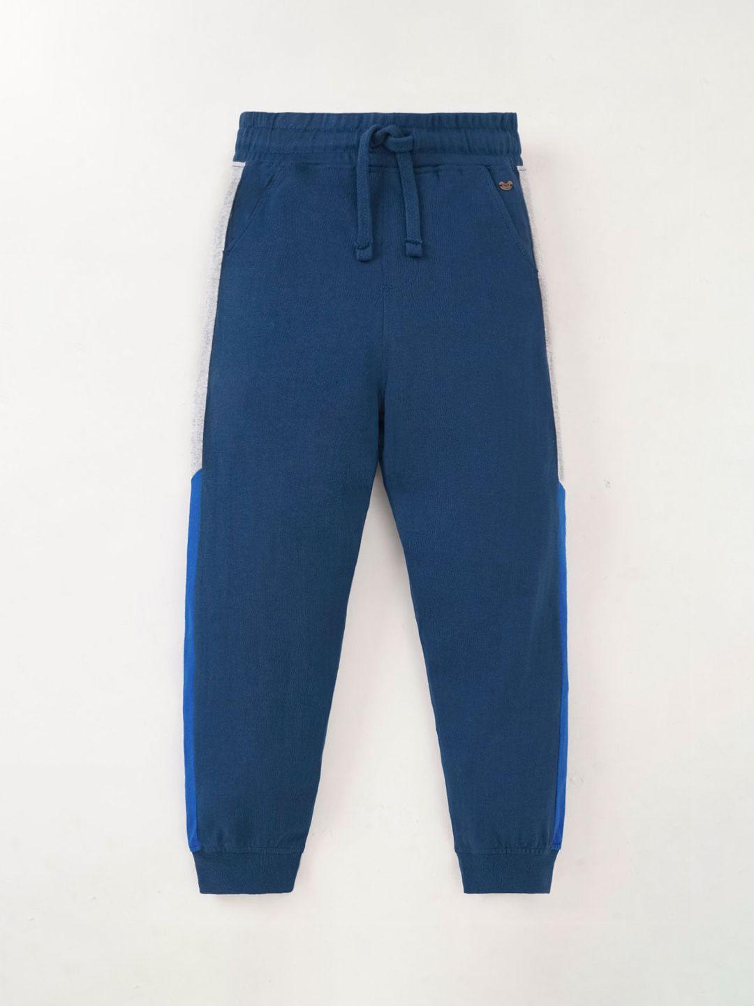 ed-a-mamma boys colorblocked detail sustainable cotton joggers