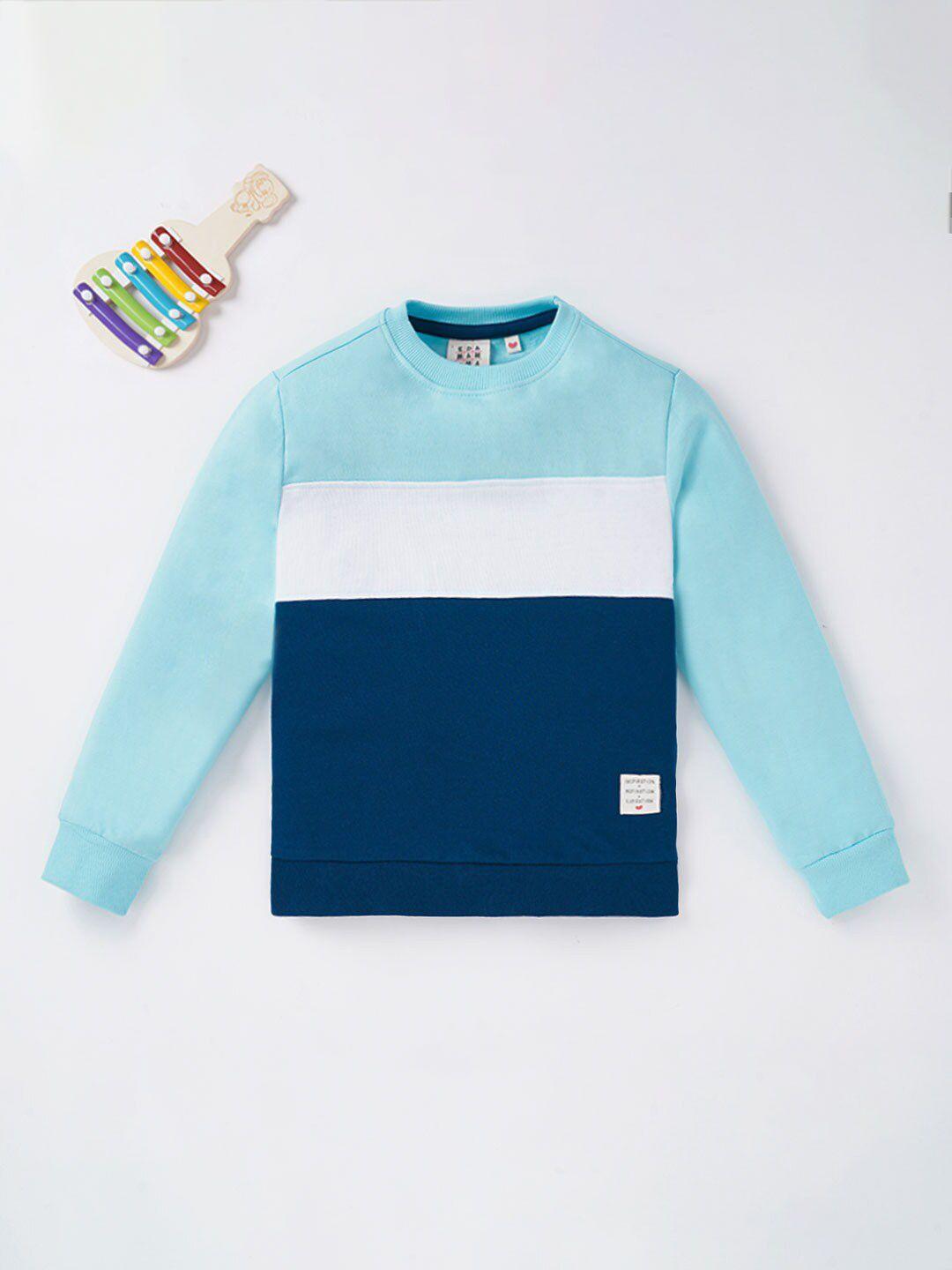 ed-a-mamma boys colourblocked sweatshirt