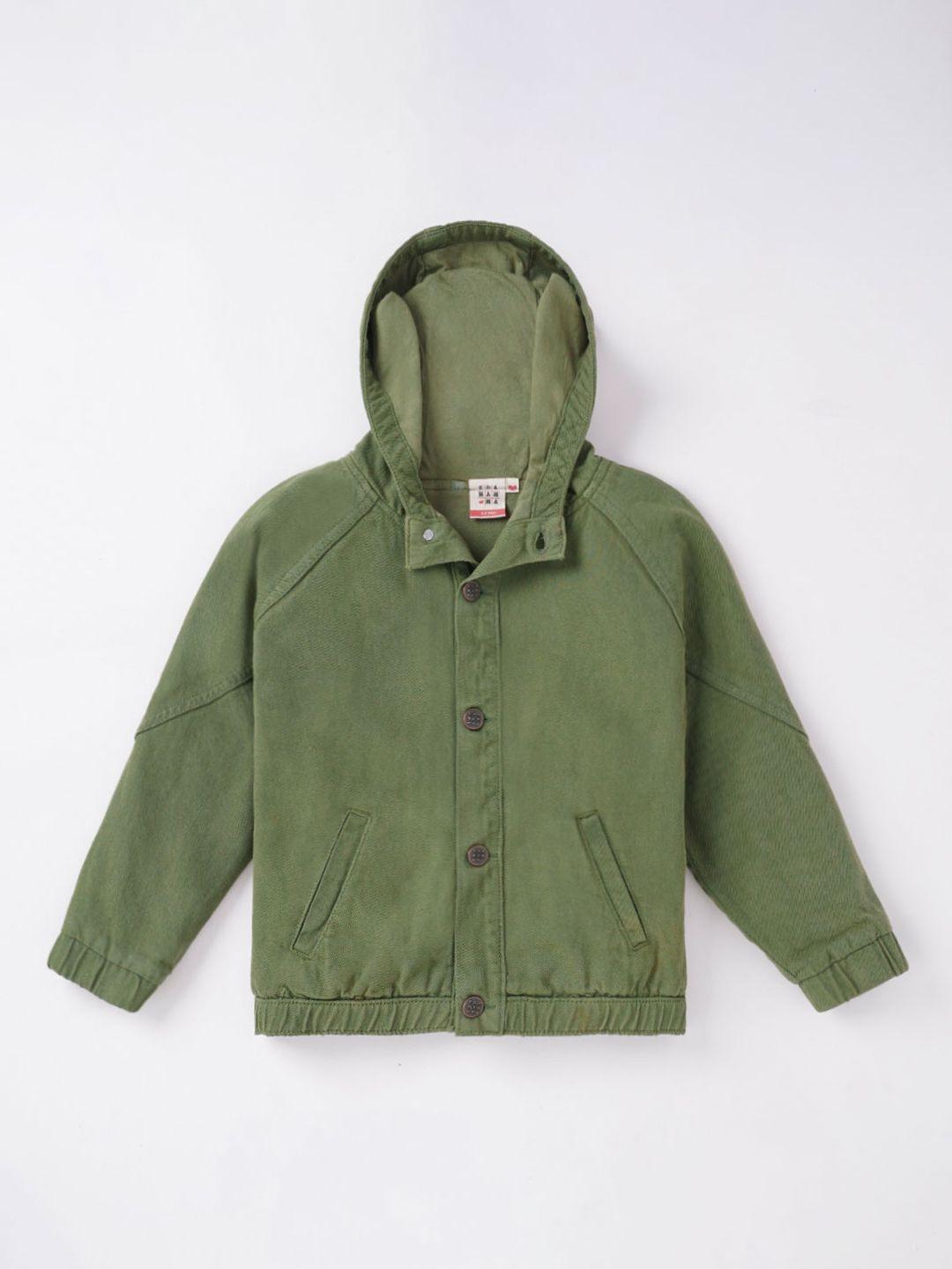ed-a-mamma boys hooded cotton tailored jacket