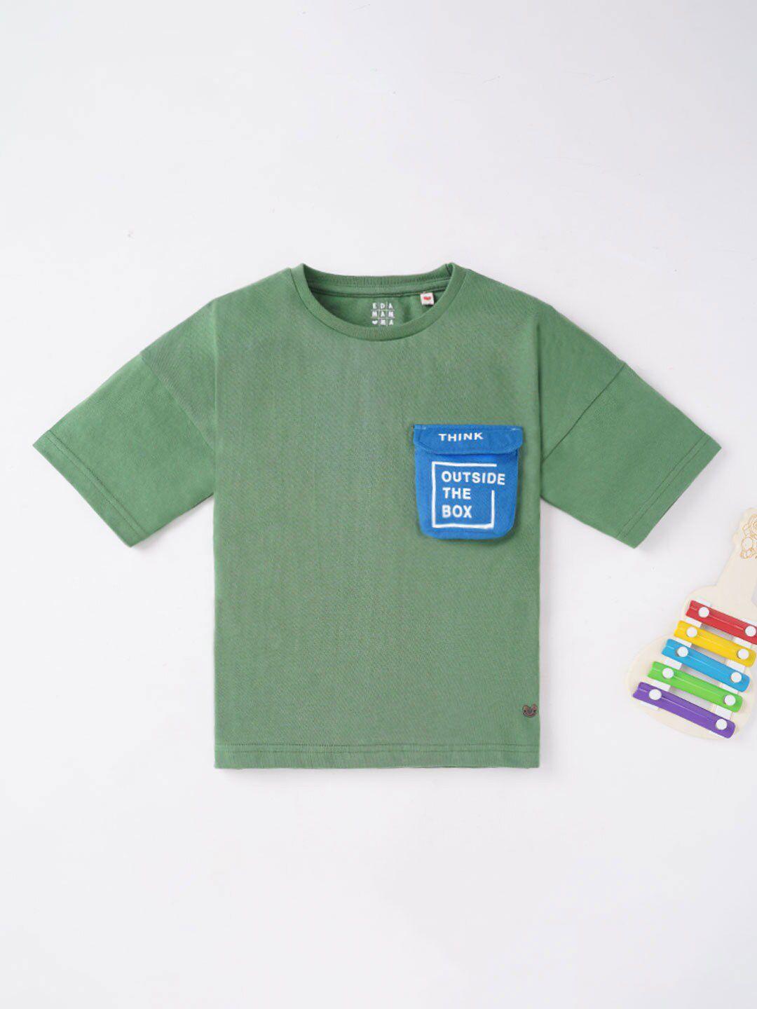 ed-a-mamma boys olive green t-shirt