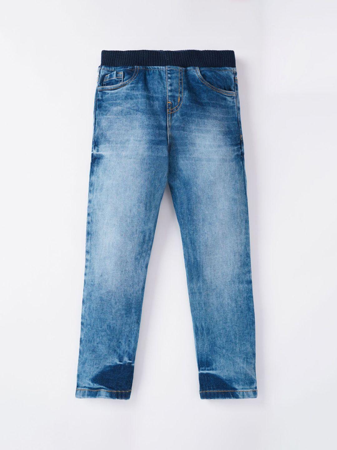 ed-a-mamma boys straight fit heavy fade stretchable jeans