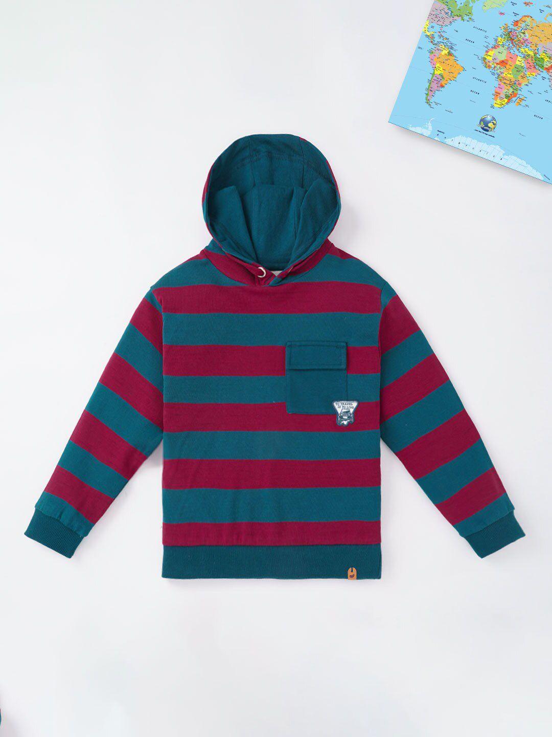 ed-a-mamma boys striped hooded sweatshirt