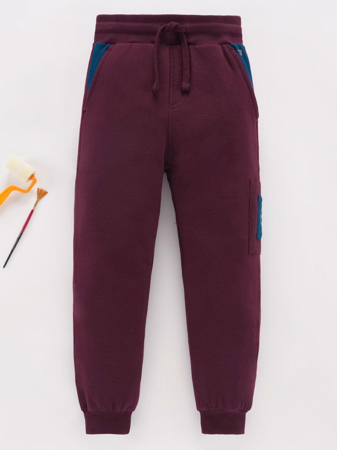 ed-a-mamma boys woven detail pure cotton sustainable knitted joggers