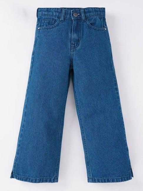 ed-a-mamma kids blue cotton regular fit jeans