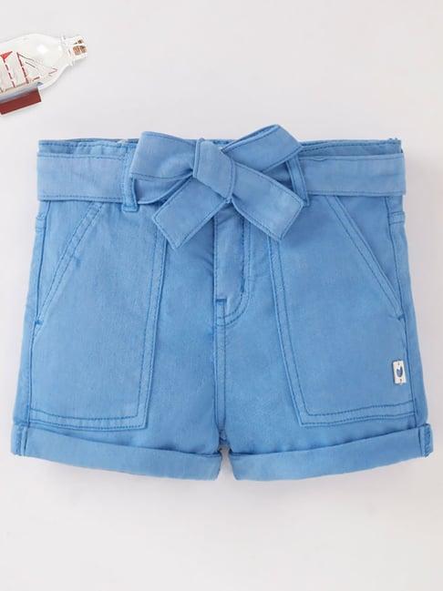 ed-a-mamma kids blue solid shorts