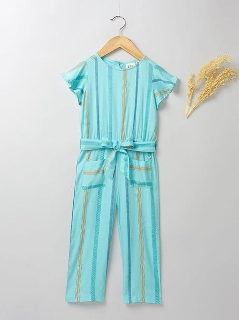 ed-a-mamma kids blue striped jumpsuit