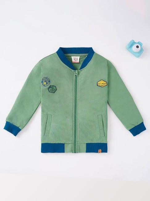 ed-a-mamma kids green solid  jacket