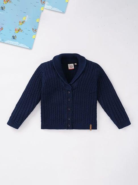 ed-a-mamma kids navy self design full sleeves  sweater