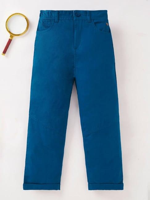 ed-a-mamma kids navy solid trousers