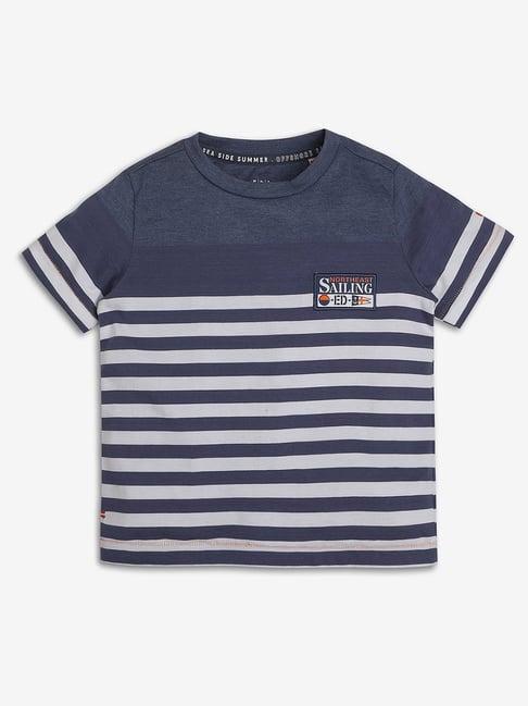 ed-a-mamma kids navy striped t-shirt